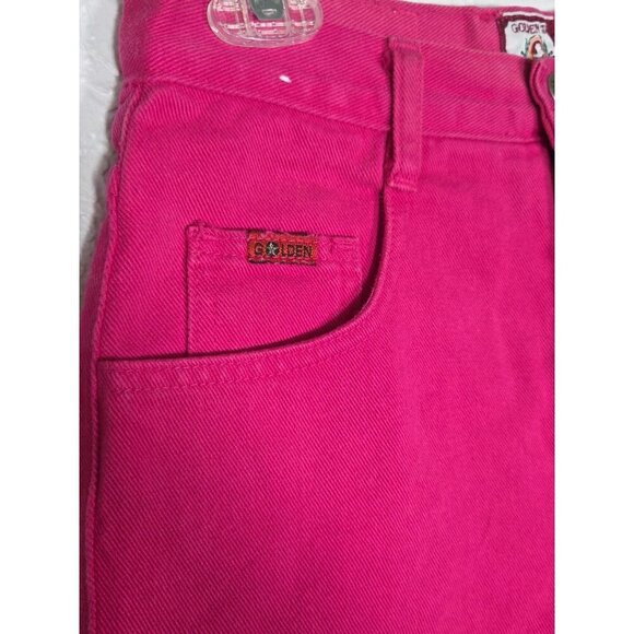 Vintage Womens Golden Star High Rise Pink Denim Shorts Medium - Picture 2 of 5